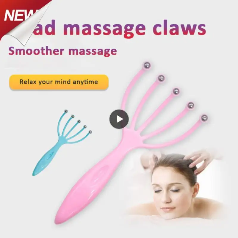 Rakes For Scalp Head Massage Masazer Do Glowy Scalp Massager Steel Ball Head Massage Relaxation Five Finger Massager For Head