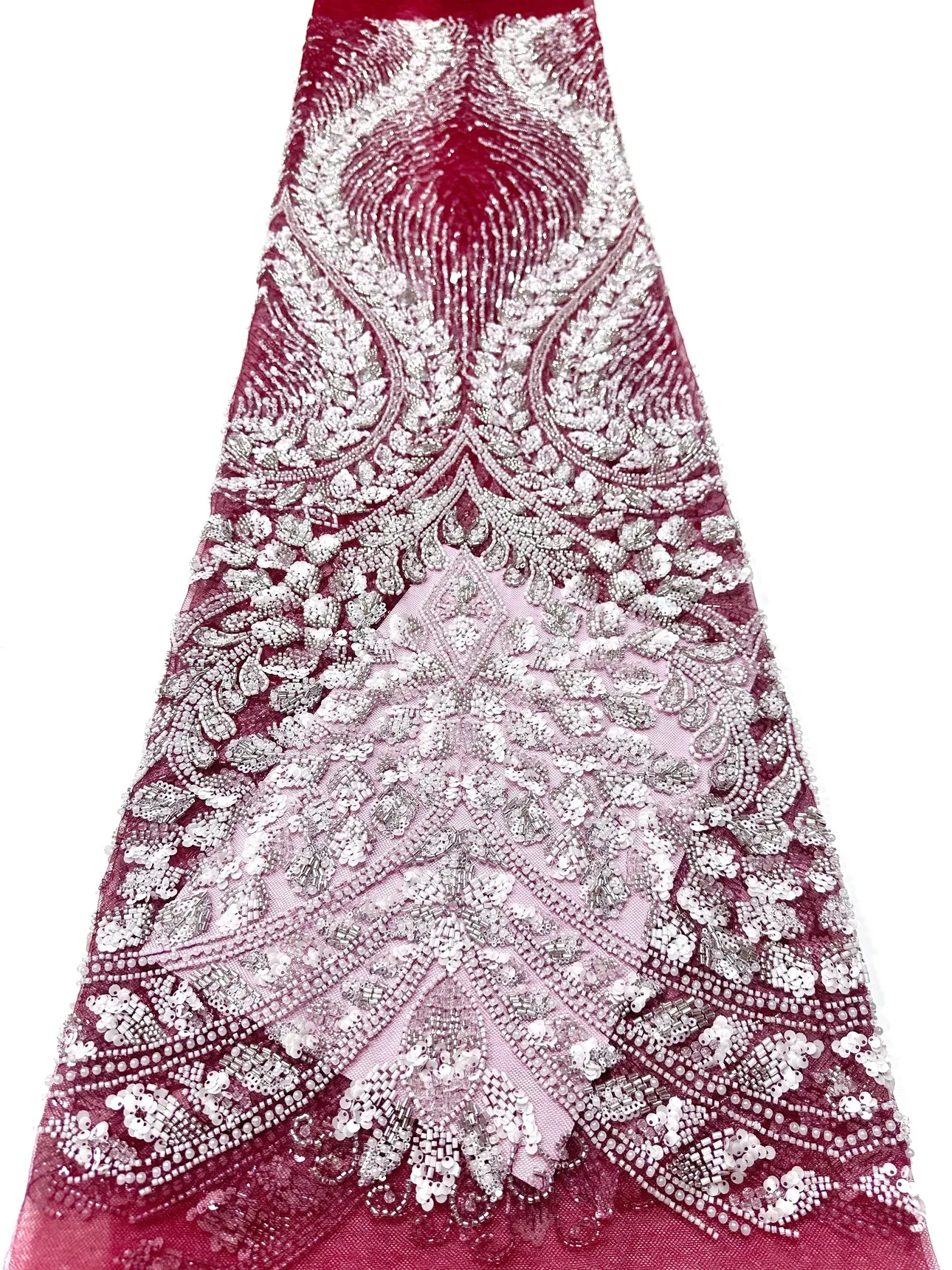 

African Lace Fabric 2026 Sequins Beads Tulle Evening Dresses for Women Embroidery French Fashion Mesh Fabrics Cloth Sewing