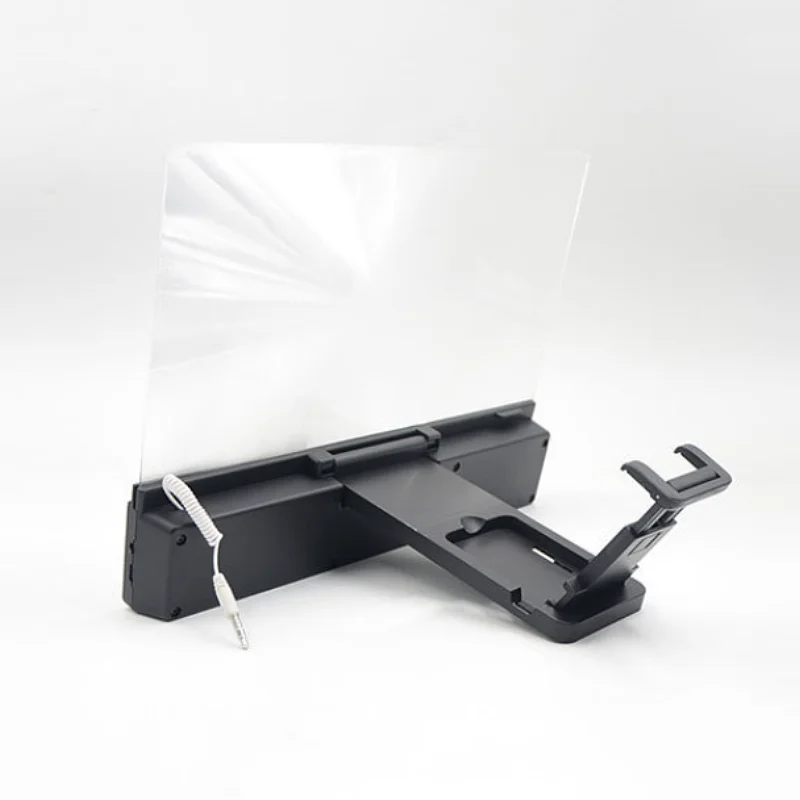 12 Inch 3D Screen Amplifier Mobile Phone Magnifying Glass with Enlarged Speaker Video Stand Enlarged Folding Table Audio