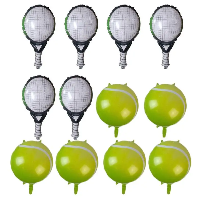 Inflatable Tennis Decoration Ball Aluminum Foil Party Decorative Balloons Birthday Decorations Baby Shower Birthday Party Suppli