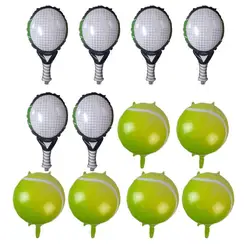 Inflatable Tennis Decoration Ball Aluminum Foil Party Decorative Balloons Birthday Decorations Baby Shower Birthday Party Suppli