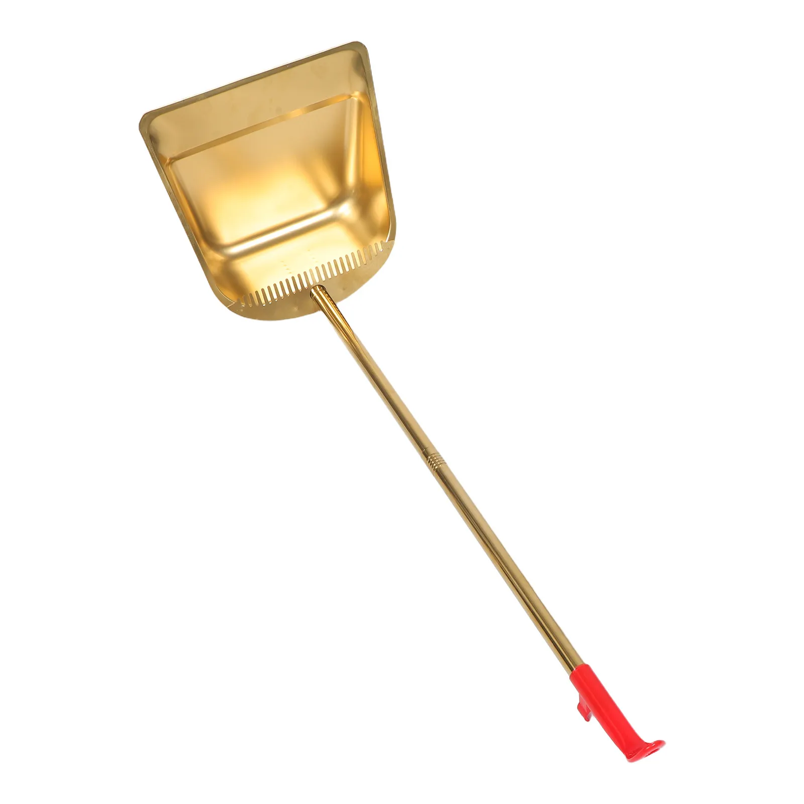 

Совок для мусора из нержавеющей стали с золотистым покрытием, с зубчатым краем, широким горлом, для офиса, уборки твердых полов, плитки, для лобби