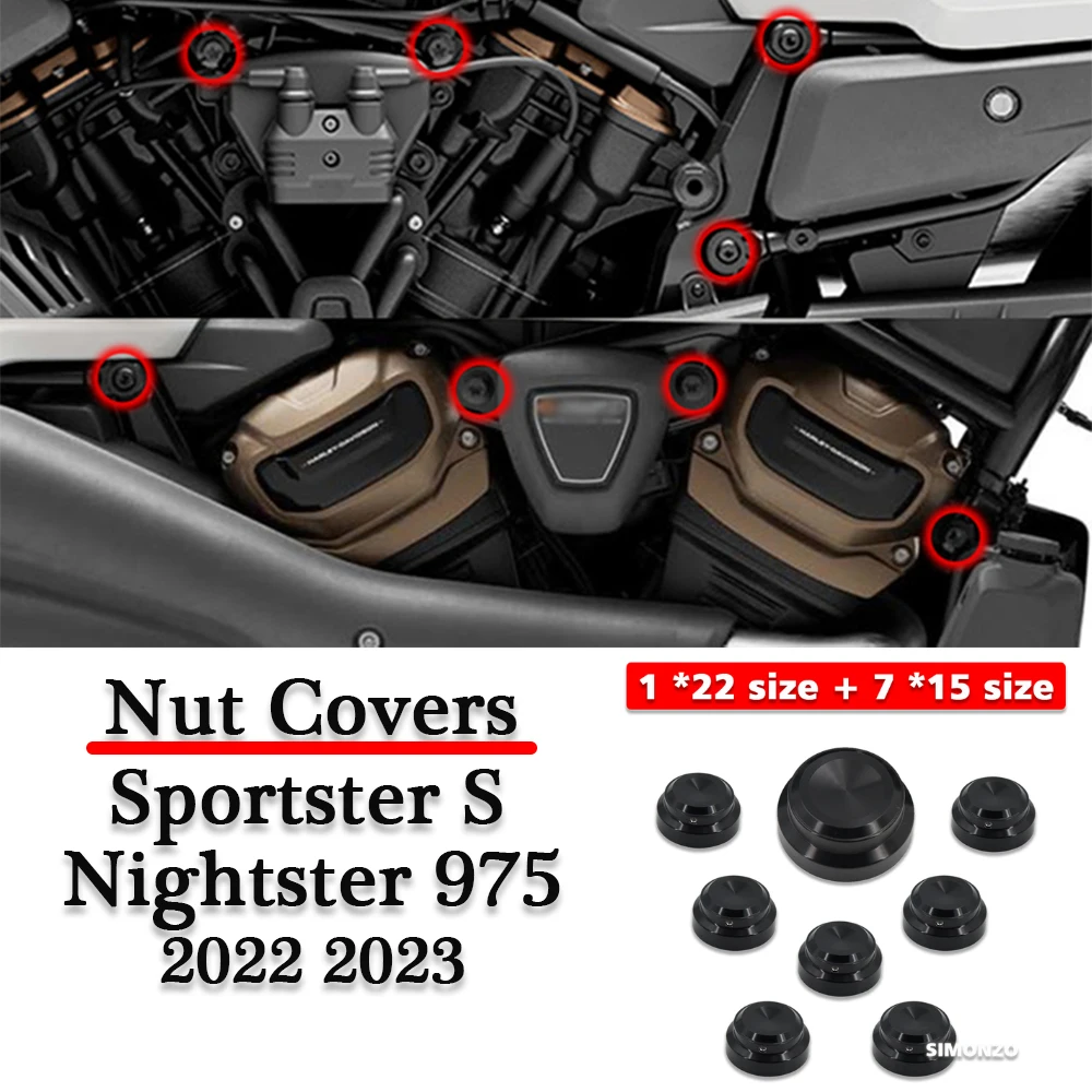 

Sportster S Accessories Motorcycle Nut Cover For Harley Sportster S 1250 RH1250 S RH975 S Nightster 975 High Quality CNC