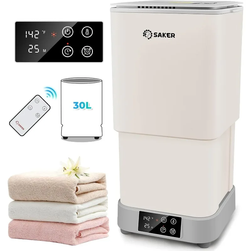 

Saker Towel Warmer, 30L Large Hot Towel Warmer, Towel Warmers for Bathroom with Adjustable Heating Time, Delay Time 1-12h