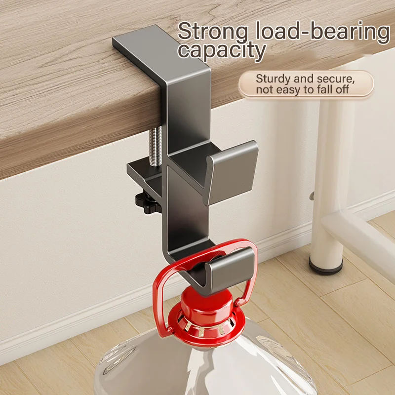 Adjustable Desk Edge Hook Gaming Headset Desk Hanger Student Backpack Storage Hanging Hook Punch-free Home Office Organizer