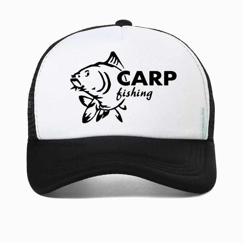 

Funny fishing sports hat men summer outdoors carp fishing Baseball Cap Adjustable Mesh Breathable Snapback hats hunting fishing