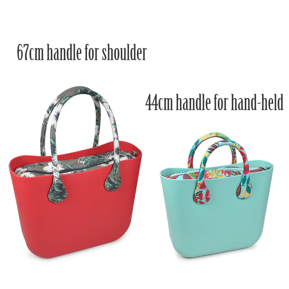 New 1 pair Floral Short Long Round Canvas Handles O bag straps for Obag Classic Mini handle replacements view 6