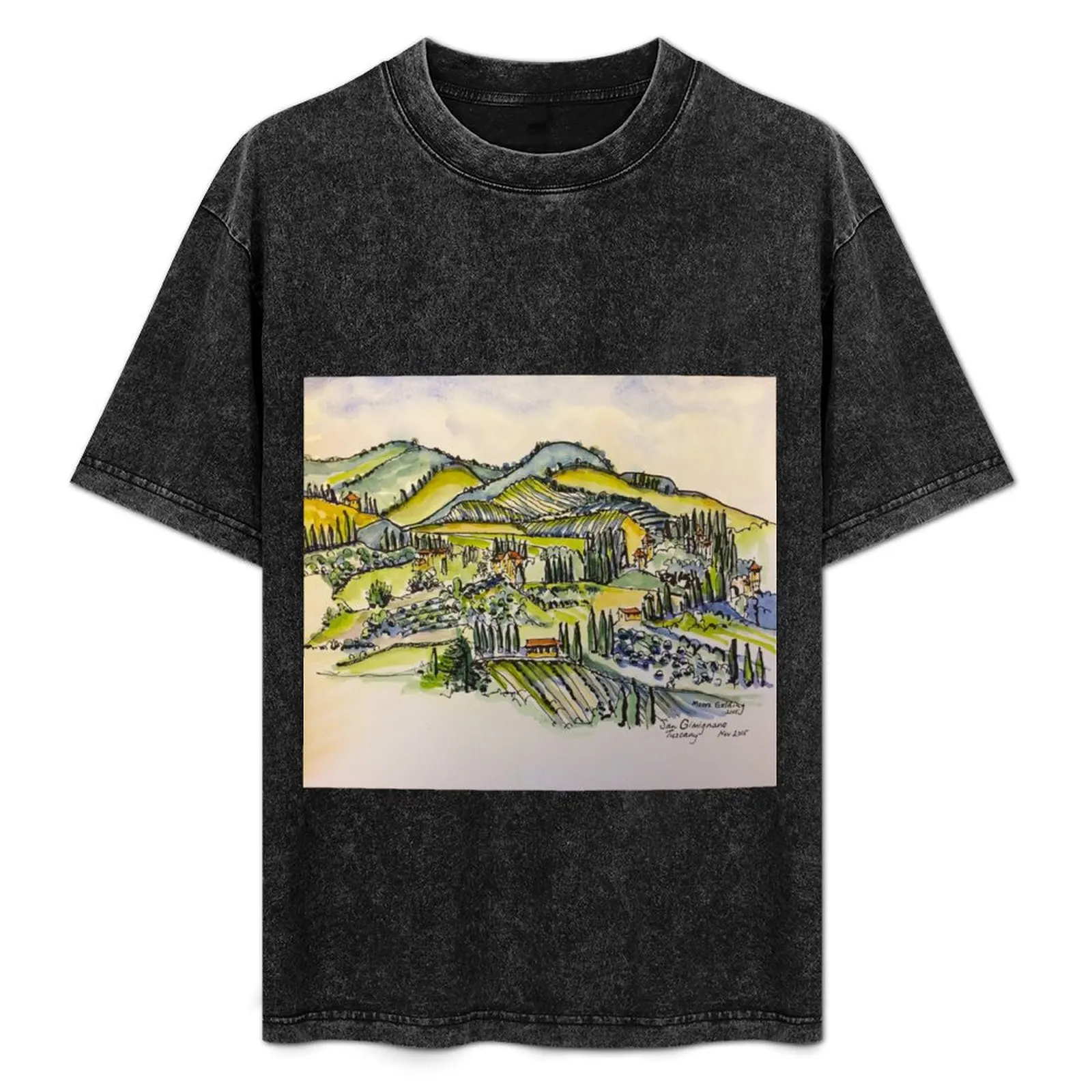 

San Gimignano Italy 2015 T-Shirt Running Gym Short Sleeve Sports Tee