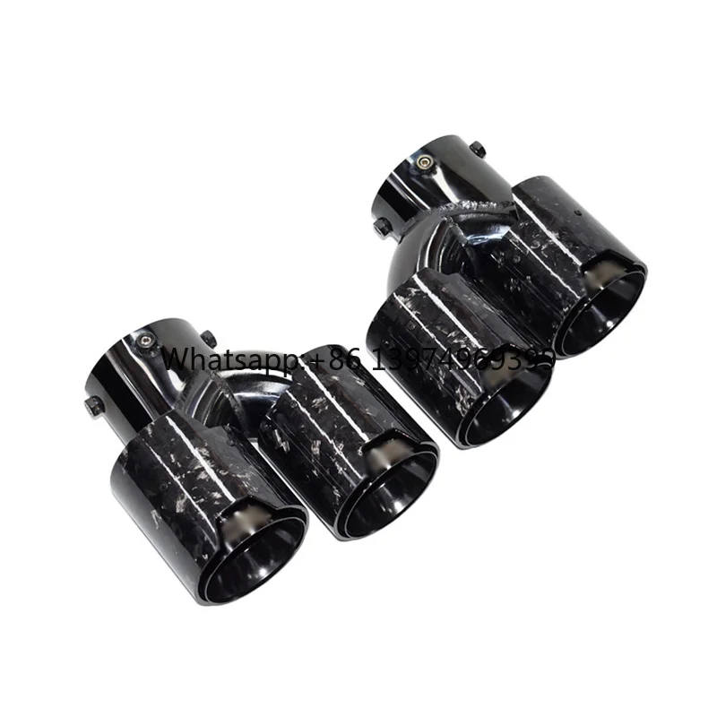 For DEX Carbon Fiber Universal Exhaust Tips G20 G21 G23 G42 M240i M340i M440i M Performance Patterned Black Color Exhaust Pipes