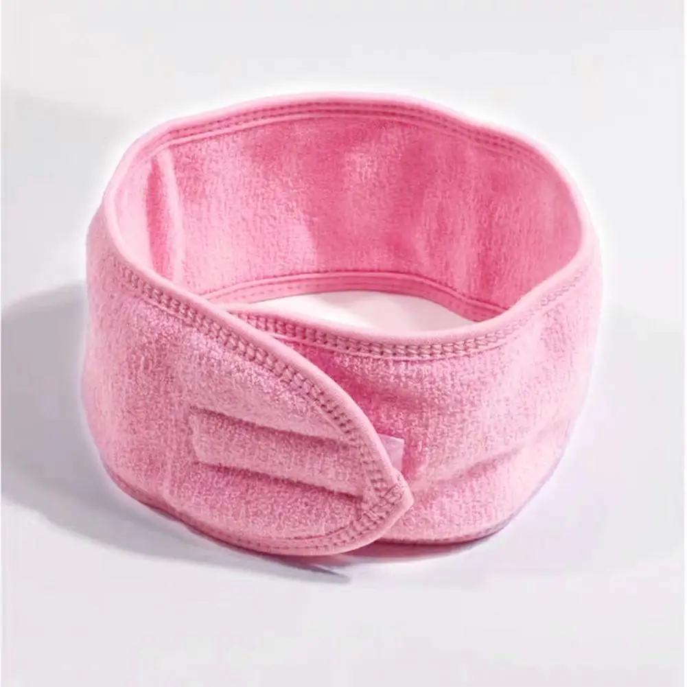 Spa hairband cor pura maquiagem cabeça envoltório prendedor fita spa facial bandana