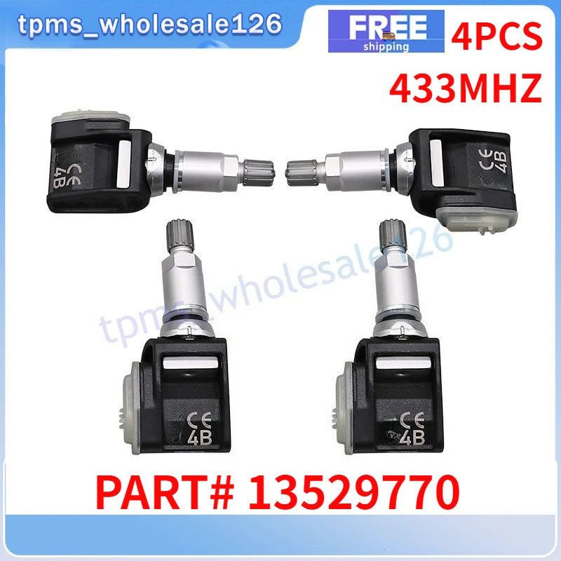 13529770 TPMS 4PCS/Lot For 2019-2021 Cadillac CT5-V 2020-2022 Chevrolet Corvette C8 Tire Pressure Monitor Sensor 433MHZ 13593957