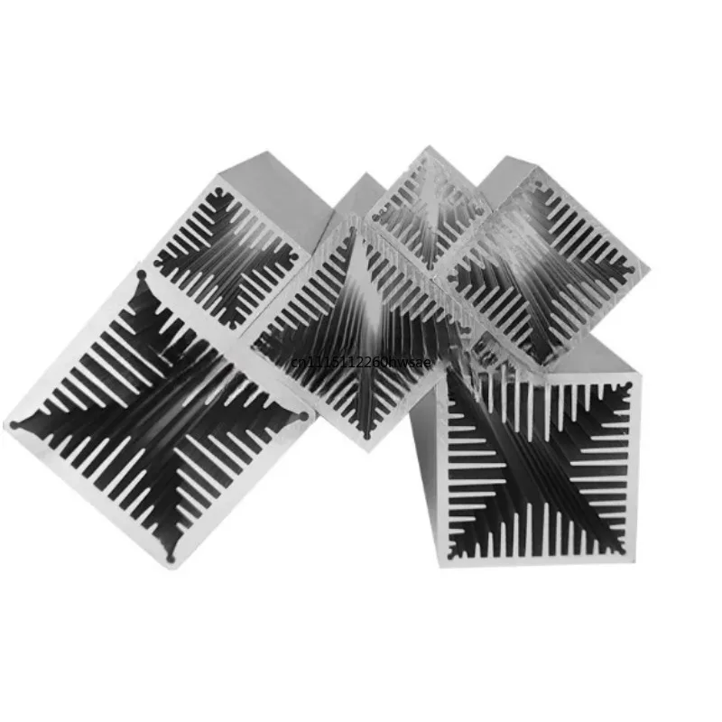 High Power Wind Tunnel Aluminum Radiator, 80×80×200MM Heat Sink Industrial Cooling Component