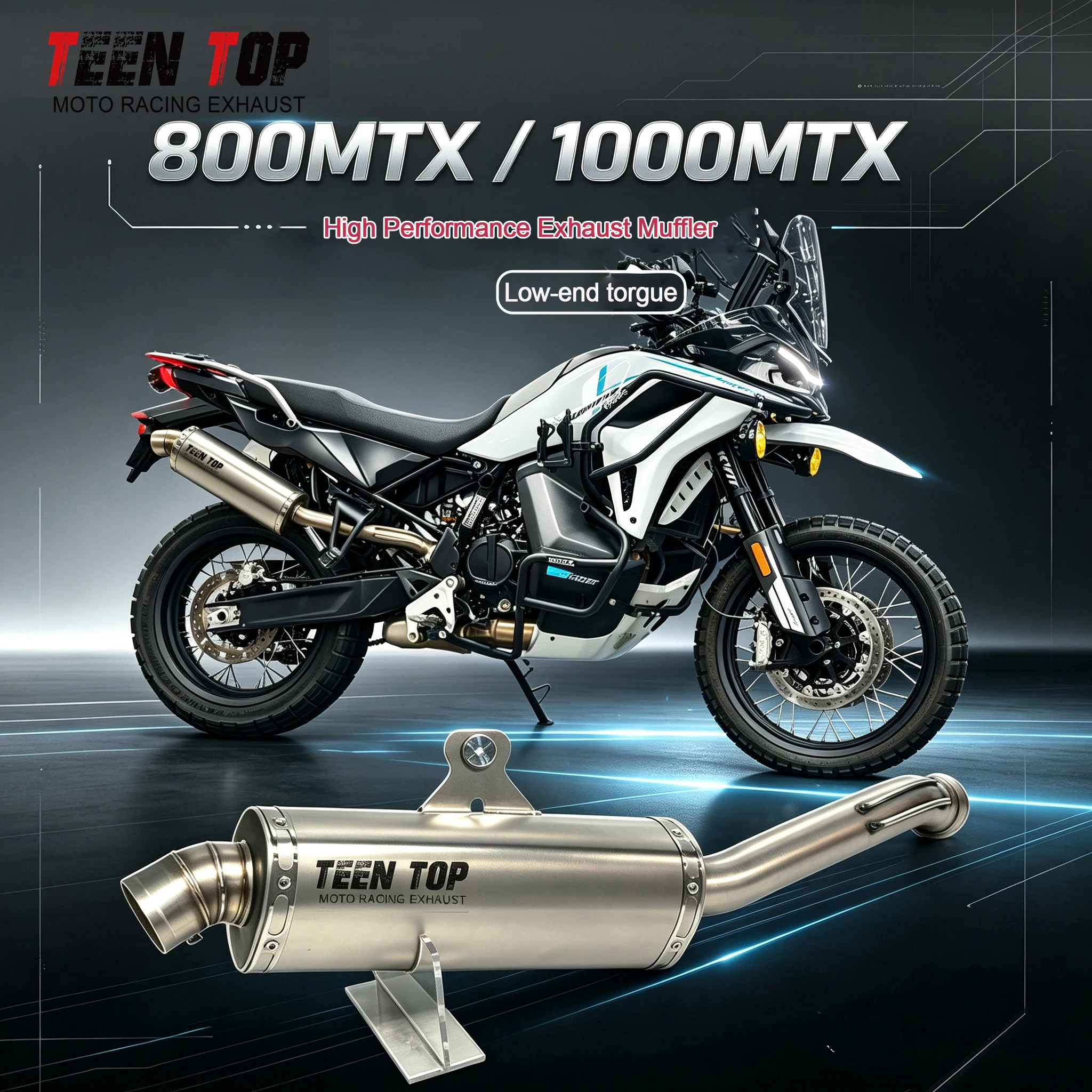 OEM-Größe 1000 MTX Slip-on-Auspuff für CFmoto 800MTX 1000MTX Auspufftopf DB Killer 2021+ Hochleistungs-Auspuff Schalldämpfer