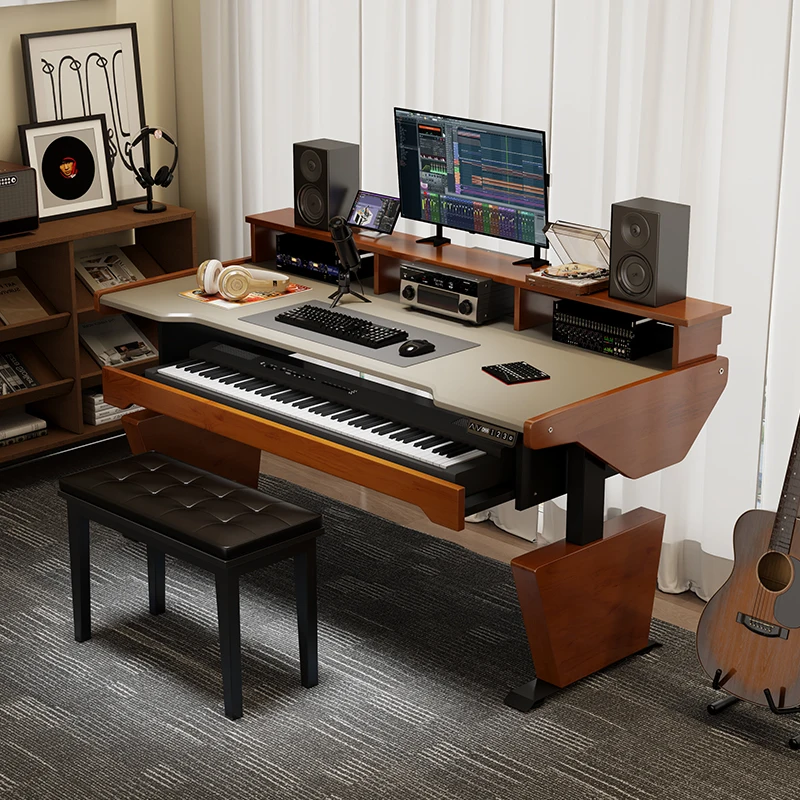 

Электрический стол для цифрового пианино с регулируемой высотой, стол для клавиатуры, рабочая станция для производства музыки, студия звукозаписи, стол для производства музыки