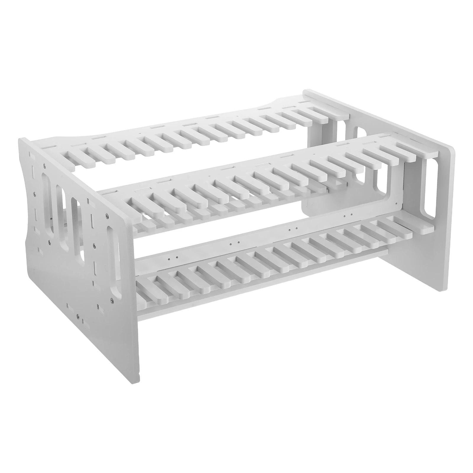 

30-Grid Cell Phone Holder White School Desk Storage Box Calculator Case Classroom Organizer Multifunctional Desktop Phone Stand