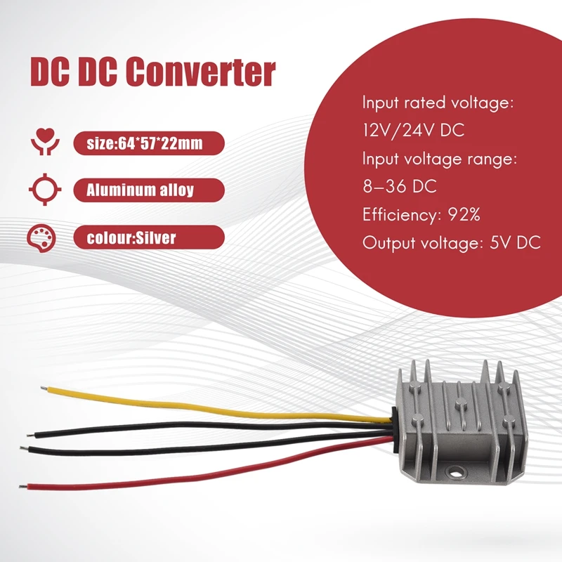 Szwengao 12V 24V To 5V 10A Step Down DC DC Converter Regulator 12 Volt To 5 Volt 50W Buck Power Supply