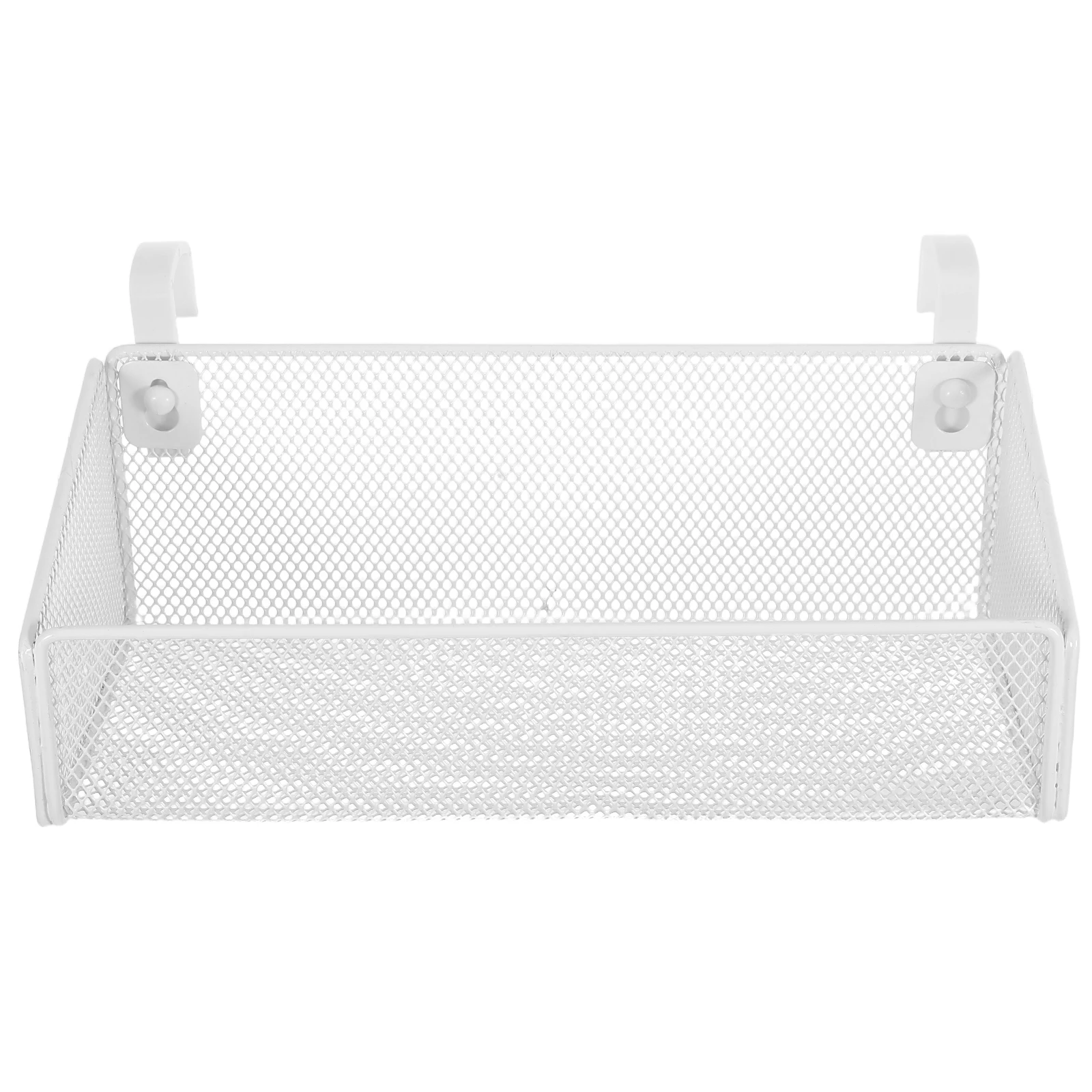 

Multifunctional Bedside Hanging Basket Wall Mounted Storage Rack Metal Organizer for Kitchen Dormitory Office Space-Saving