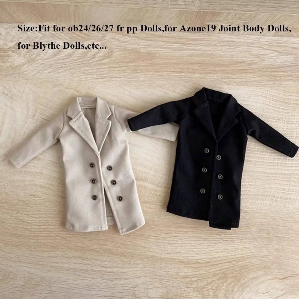 Windbreaker for Blythe Dolls Mini Jacket Coat Long-sleeved Clothes for ob24/26/27 fr pp for A zone 19Joint Body Doll Accessories
