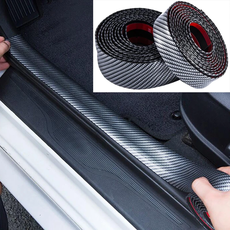 

10M universal Car Carbon fiber look Door Sill Body Bumper Sticker Dropshipping 5D Anti-scratch All-car Body Styling Decoration