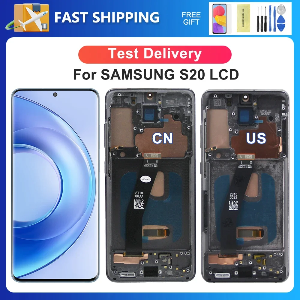 

S20 4G 5G For Samsung 6.2''For G980 G980F G981 G981F LCD Display Touch Screen Digitizer Assembly Replacement