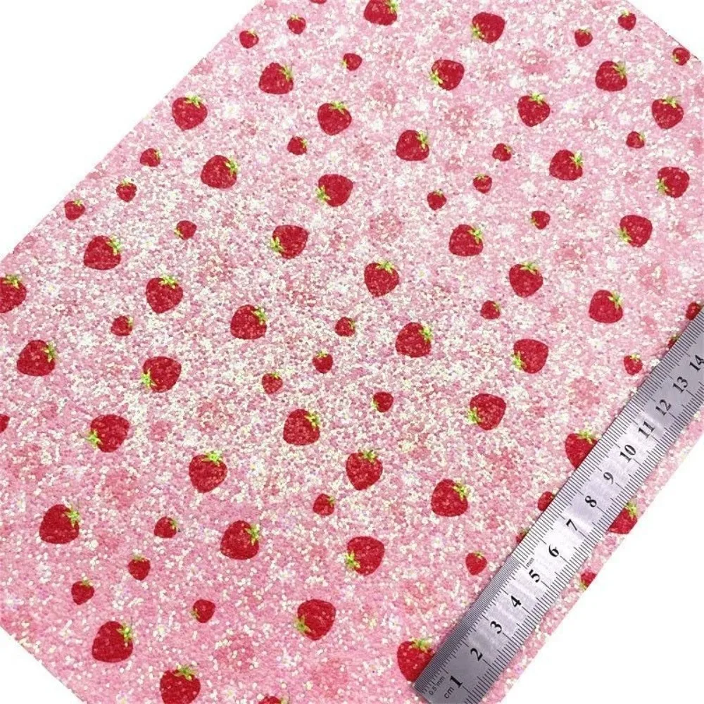 5Pcs Fuse Beads Silver Glitter Baking Cloth Strawberry Non Stick Melting Beads Baking Cloth Shining High Temperature Resistant