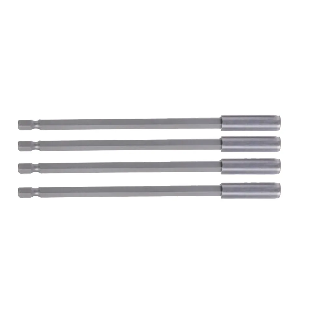 

Silver-Extension Connecting Rod Drill Driver Extension Length 150mm Holder Hex Extension Long Screwdriver Magnetic Bit Tools
