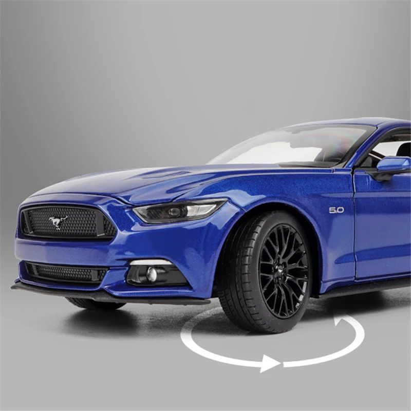 Welly 1:24 2015 Ford Mustang GT Shelby, modelo de coche deportivo de aleación, vehículos de carreras de Metal fundido a presión, modelo de simulación, juguetes para niños, regalo
