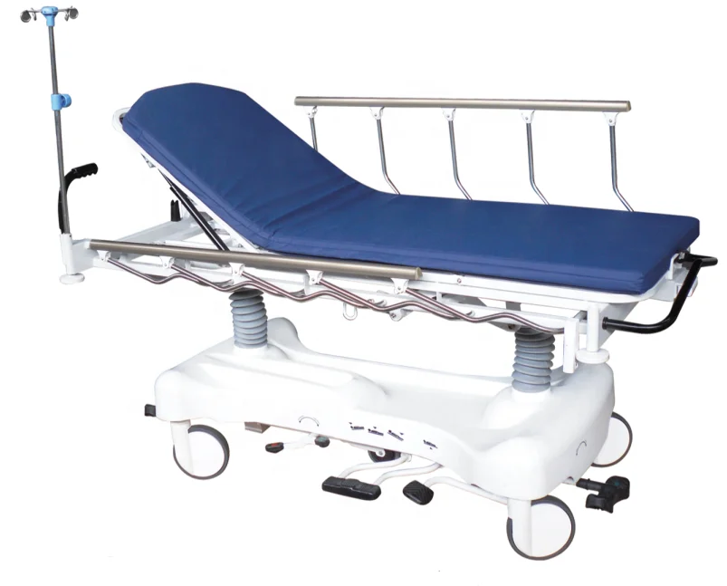 High Quality Cheap Hospital Equipment Stainless Steel Adjustable Transfer Stretcher Emergence Ambulance Transfer Bed