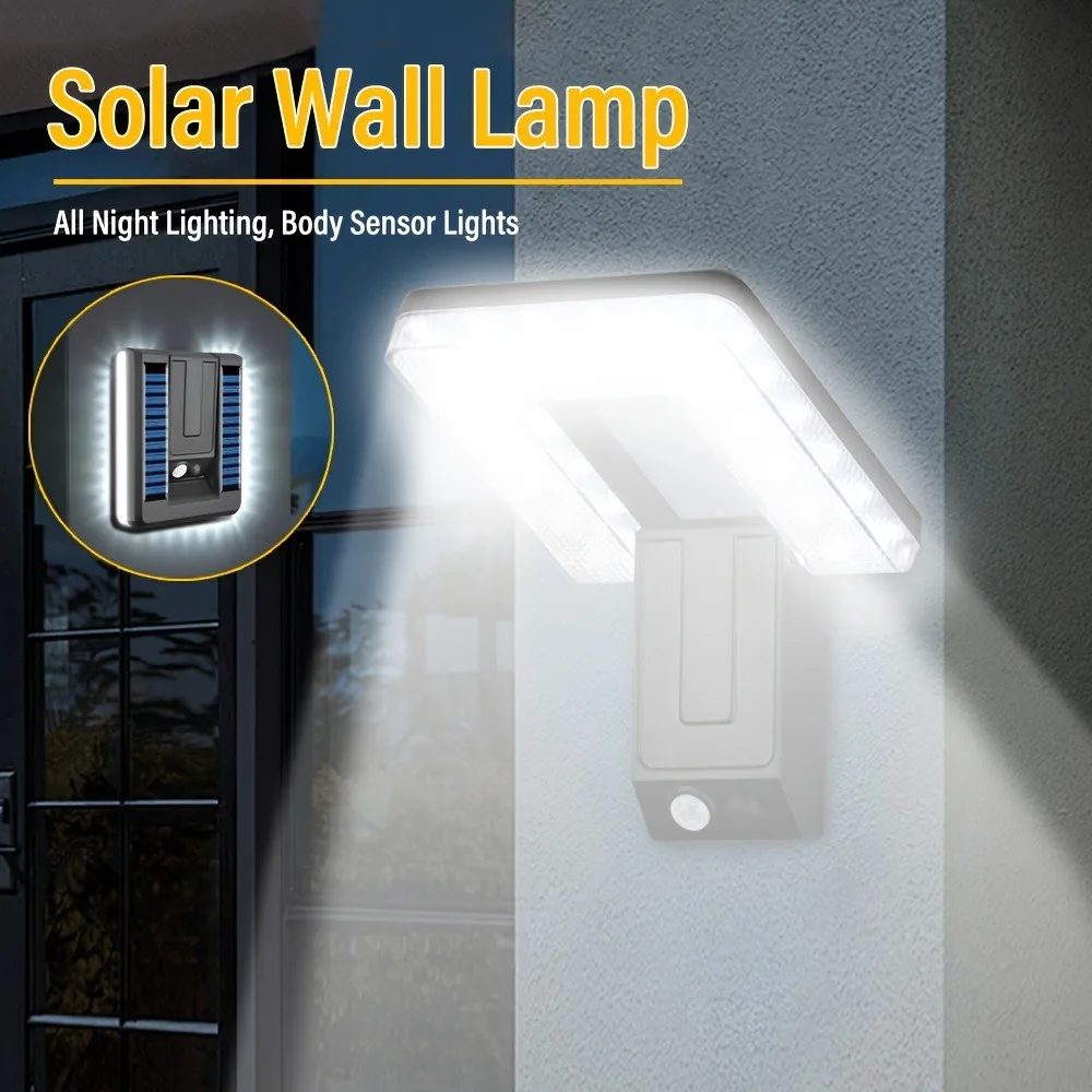 LED Solar Outdoor Lights 120° Foldable Wall Lamp Motion Sensor Super Bright Spotlights Lamp Security Waterproof Patio Garden 1~3