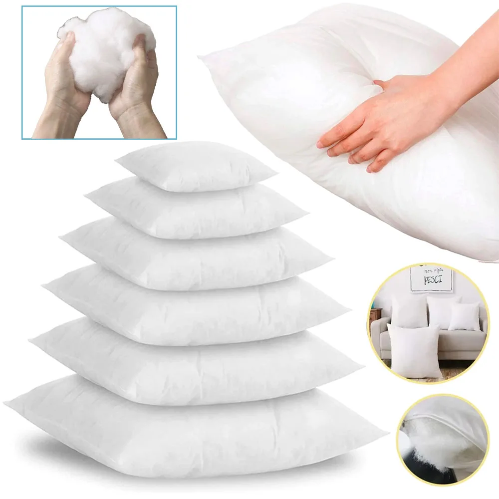 1PC Home Cushion Inner Filling White Decorative Pillow Core for Sofa Car Office Soft Cushion Insert 35/40/45/50/55/60/65cm 틈새쿠션