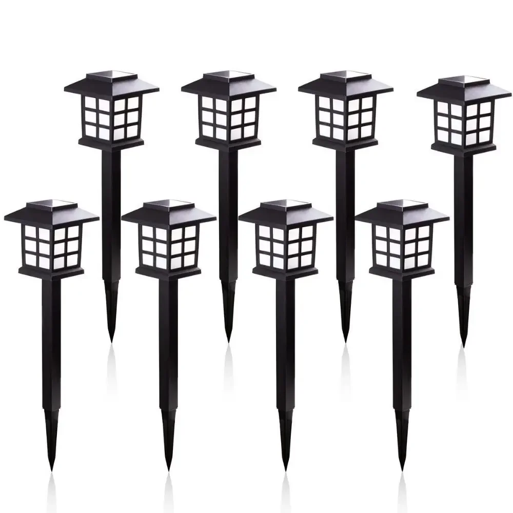 2/6/8pcs LED Solar Pathway Lights Waterproof Outdoor Solar Lamp for Garden/Landscape/Yard/Patio/Driveway/Walkway Lighting