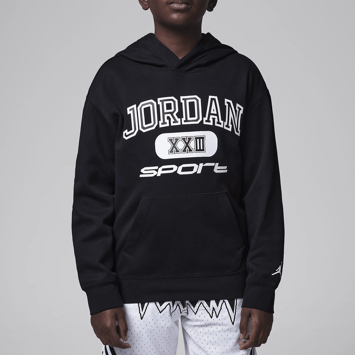 ナイキ純正-jordan-sport-子供用プリントフリースフード付きスウェットシャツ-hv1597-010