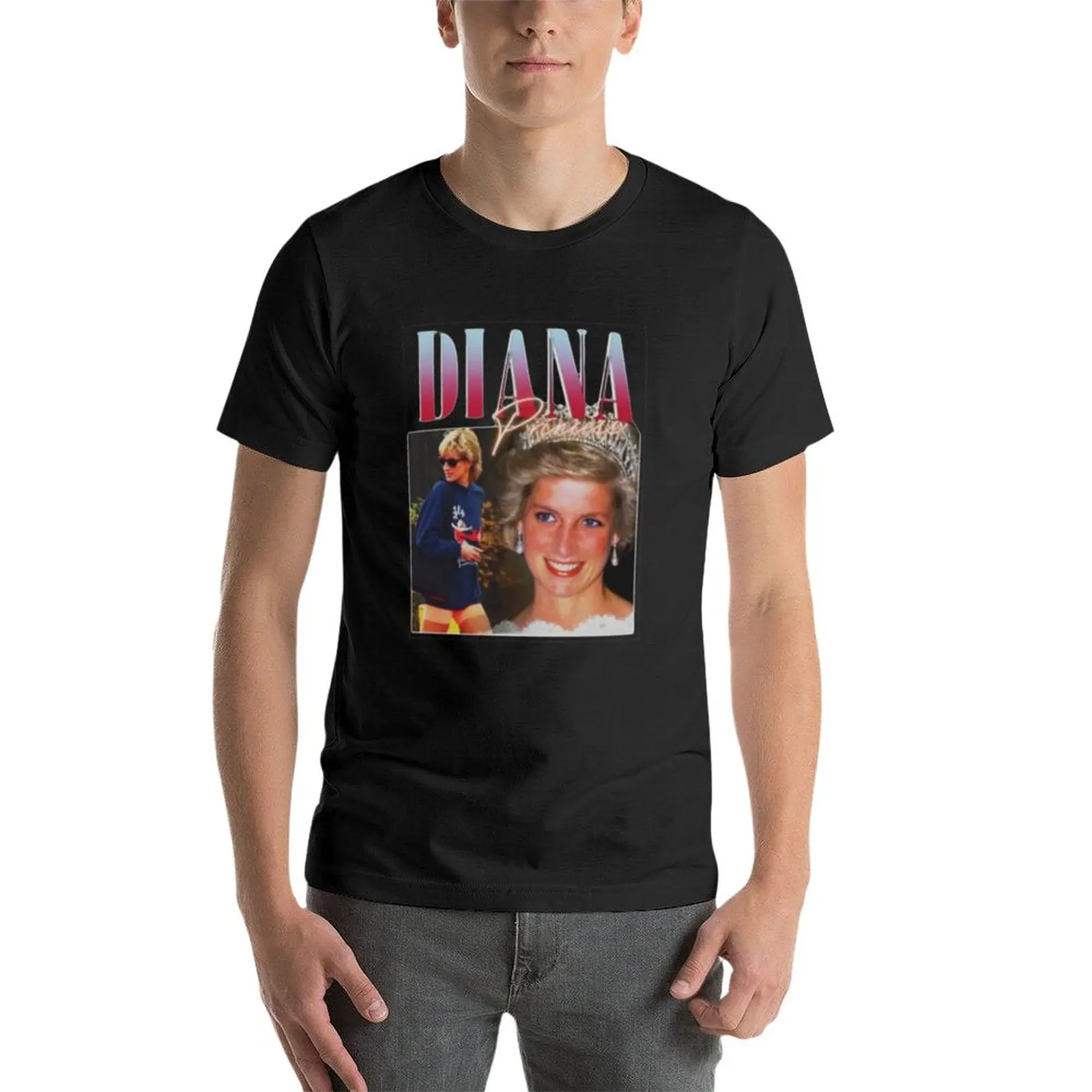 New PRINCESS DIANA Rap Hip Hop Princess Diana 90s Retro Vintage T-Shirt vintage clothes Short sleeve mens graphic t-shirts