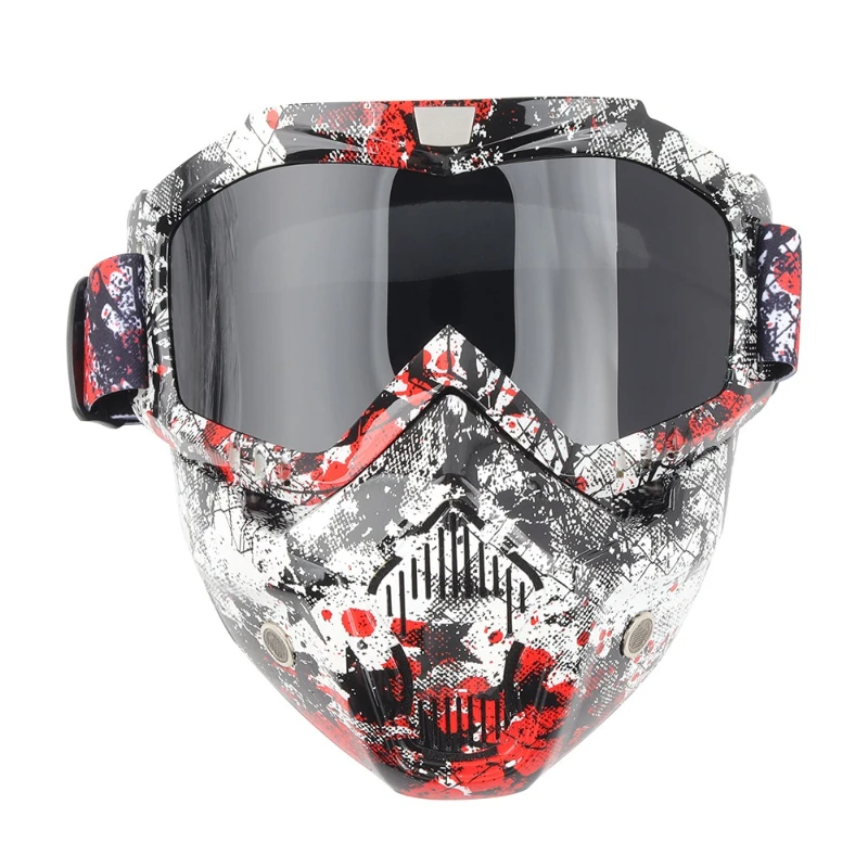 

Removable motorcycle sunglasses and face shield, outdoor sports glasses, full face protection, skiing, and cycling protection