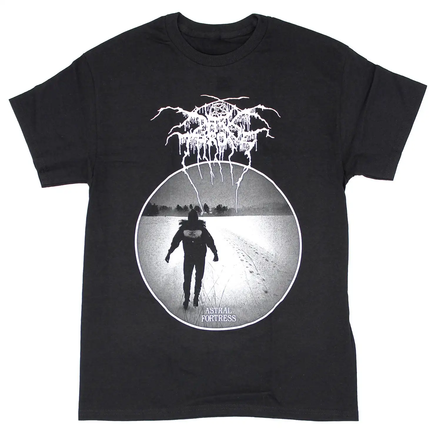 DarkThrone-Camiseta de manga corta con estampado gráfico de fortaleza astral para hombre y mujer, informal, holgada, para exteriores, verano, Otoño e Invierno