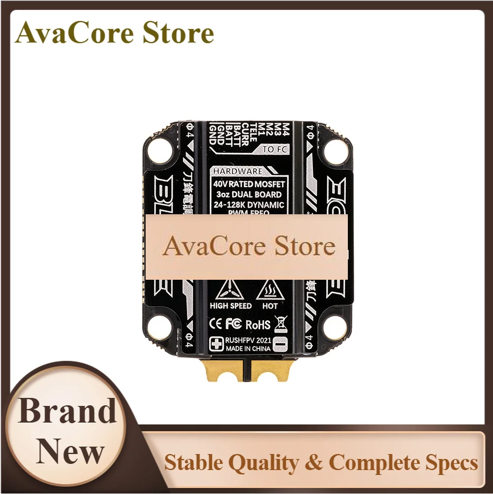 AvaCoreRushFPV RUSH BLADE Extreme 60A 128K 3-6S AM32 4in1 Brushless ESC For RC FPV Freestyle Racing Drones