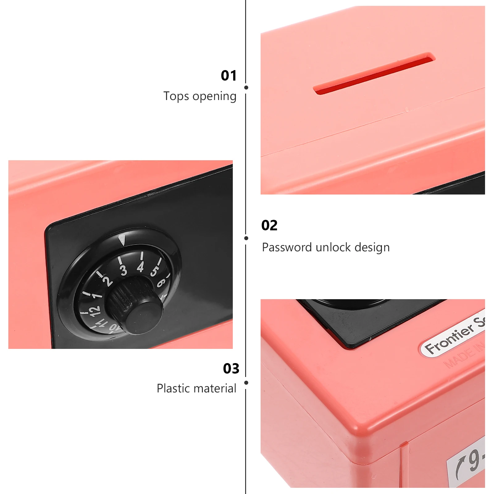 Plastic Children Mini Strongbox Password Lock Safe Small Money Box Desktop Storage Organizer Kids Money Container