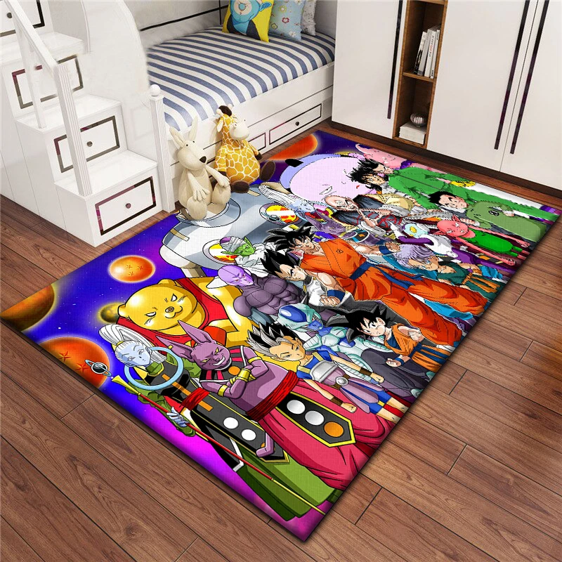 Dragon Ball Tapete para Crianças, Tapete do assoalho do quarto, Tapete de cozinha, Anime Rug, Decoração da sala