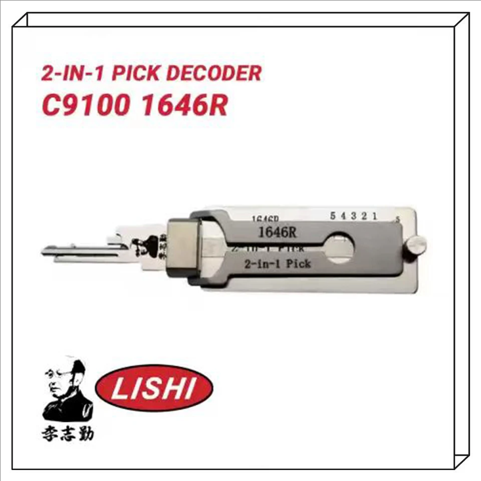 Lishi C9100/1646R-AG LOCKSMITH TOOL for National Compx Mailbox Locks 2-in-1 Pick Anti Glare