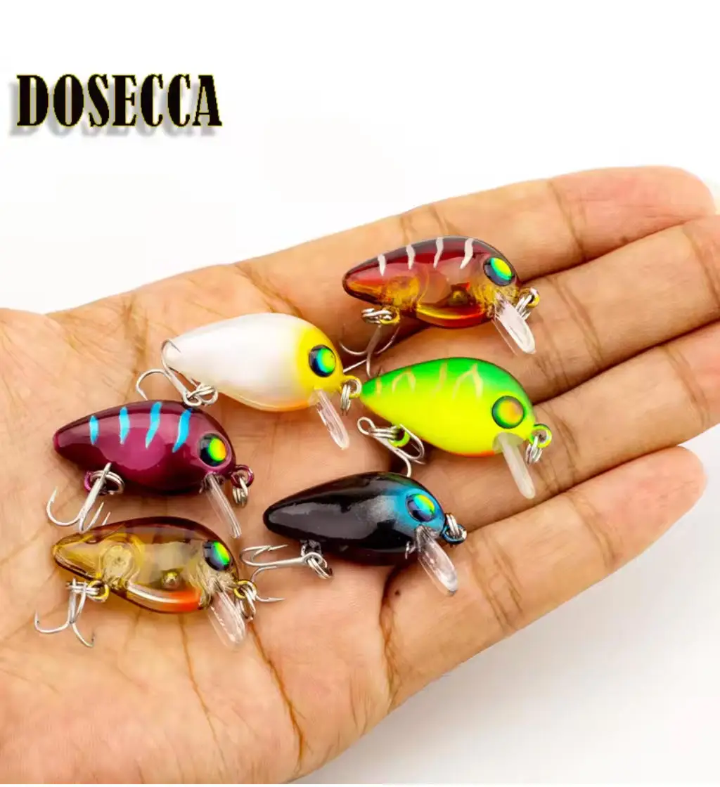 Señuelo crankbait duro flotante mini, diseño japonés para lucio - imagen 5