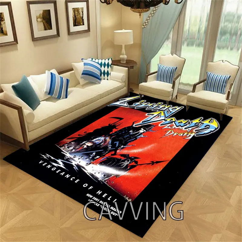 LIVING DEATH  Band  3D Print Carpet Flannel  Rugs Anti-slip Large Rug Carpet  Home Decoration for Living Room Bedroom Home Decor