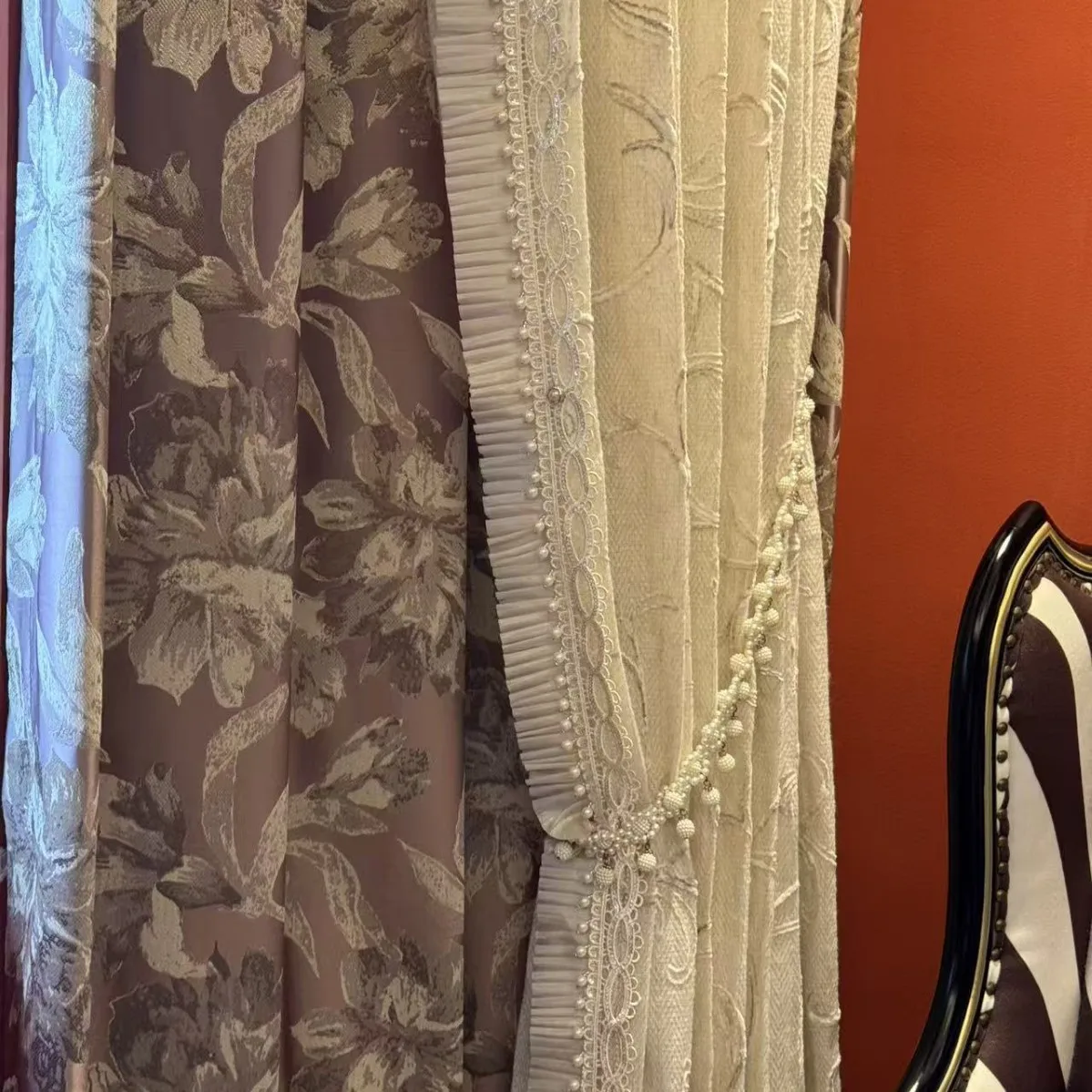 

Новые шторы блэкаут в китайском стиле с высокоточной вышивкой и жаккардовым узором «волнистая трава» для гостиной, спальни и столовой