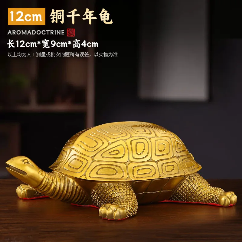Brass , golden millennium turtle, office bedroom home decoration, metal craft ornament