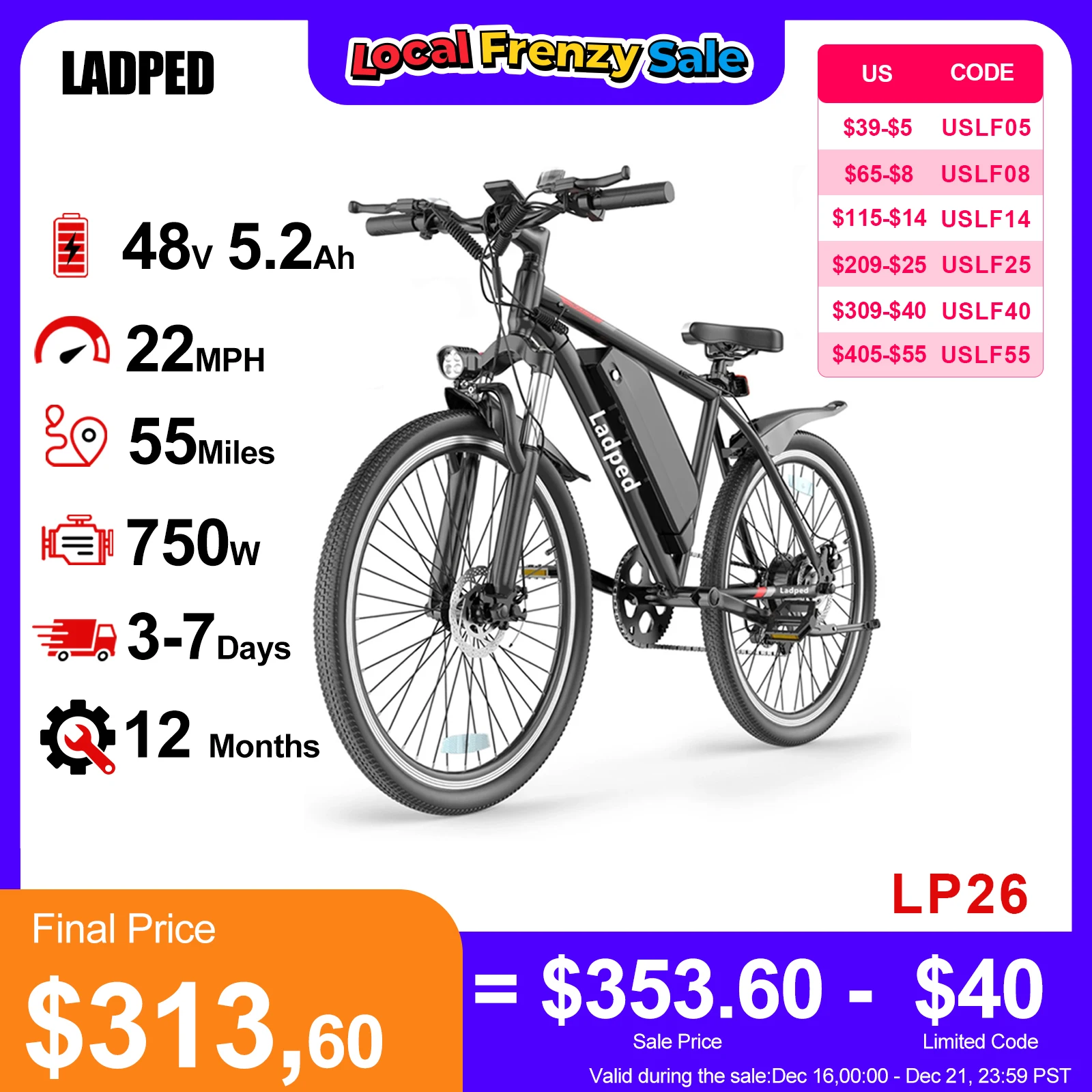 Ladped Electric Bic… - image