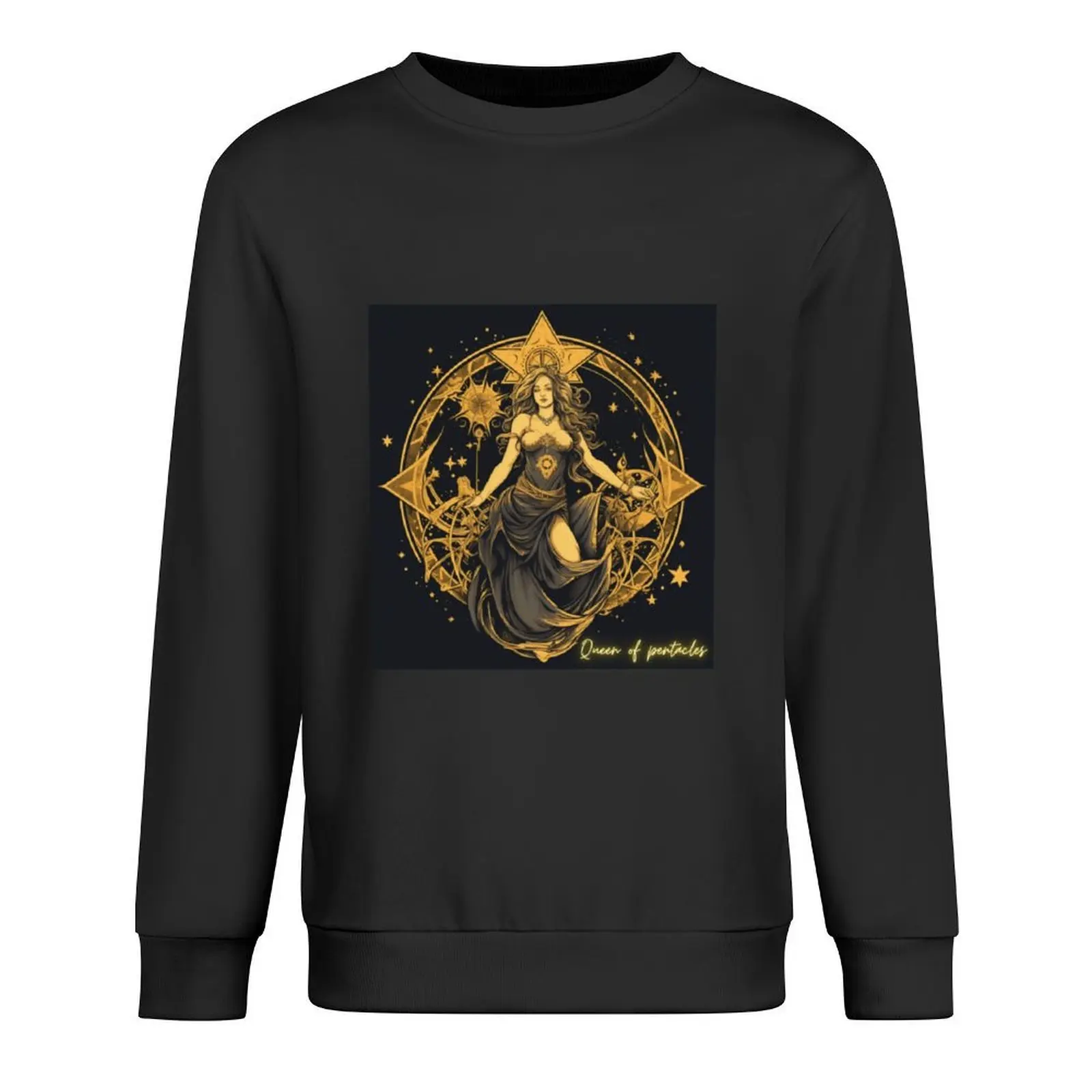 

Queen of Pentacles,A successful woman. Pullover mens clothing autumn new products clothes for men new hoodies and sweatshirts