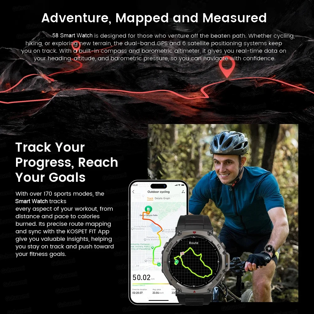 T-rex 3 Ultra GPS reloj inteligente 5 ATM impermeable incorporado de doble banda GNSS brújula militar deporte Smartwatch hombres 2025 nuevo para Huami