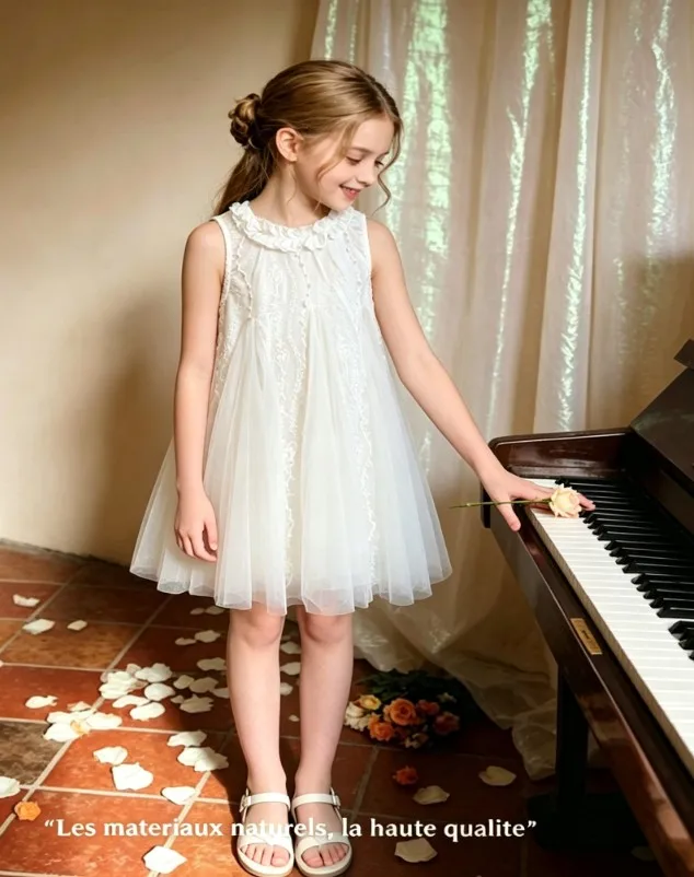 Summer Style Girls' Dress New Western-style Children's Lace Dress, Baby Dress Girls' Gauze Dress