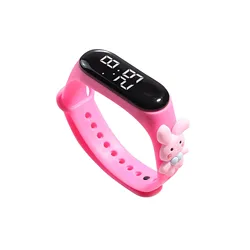 Children's Sports Watch Cartoon pink rabbit Watch Outdoor Bracelet Life Waterproof Electronic Watch Montre Enfant Garcon