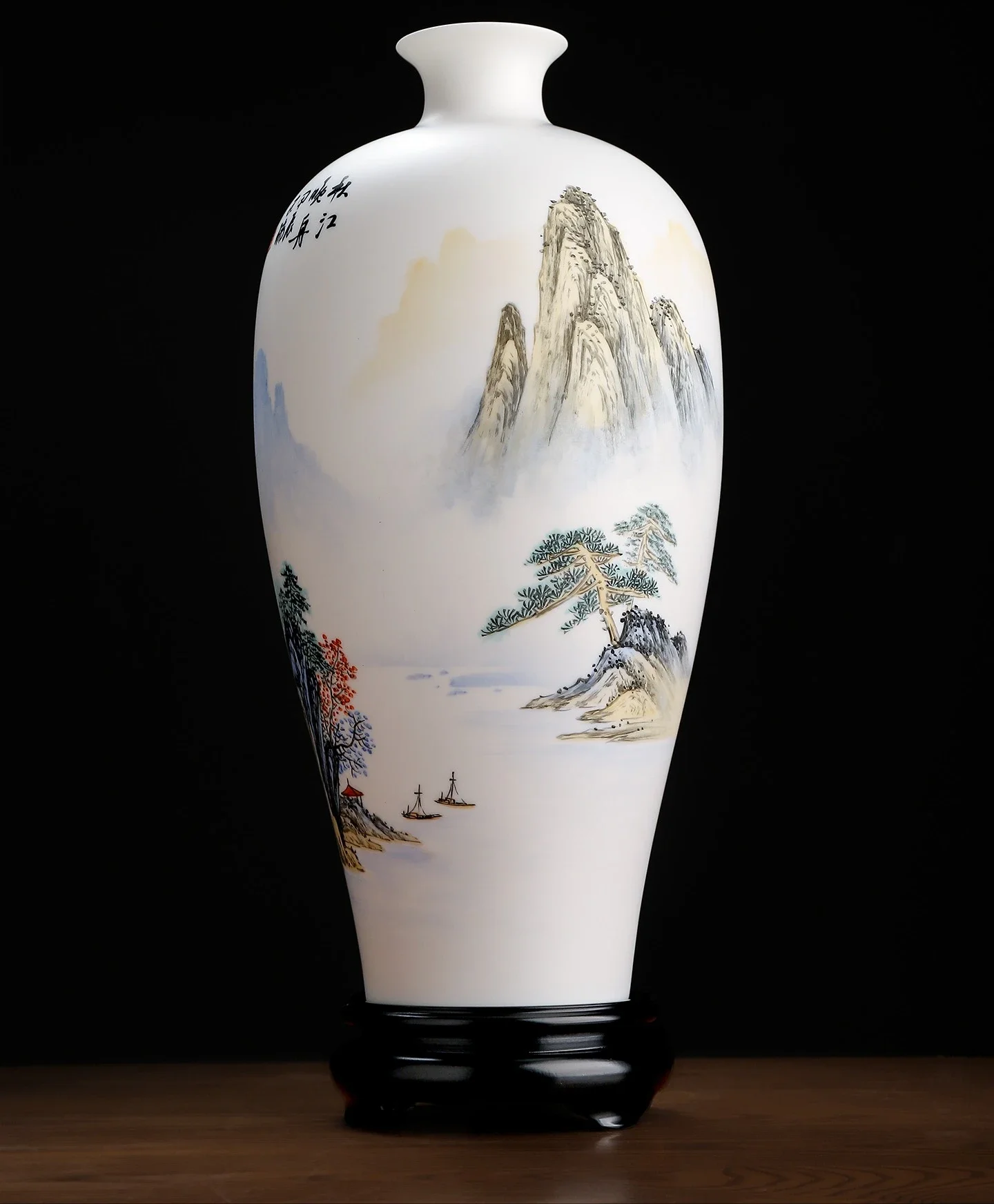 Ceramic hand-painted vase ornaments living room decorations