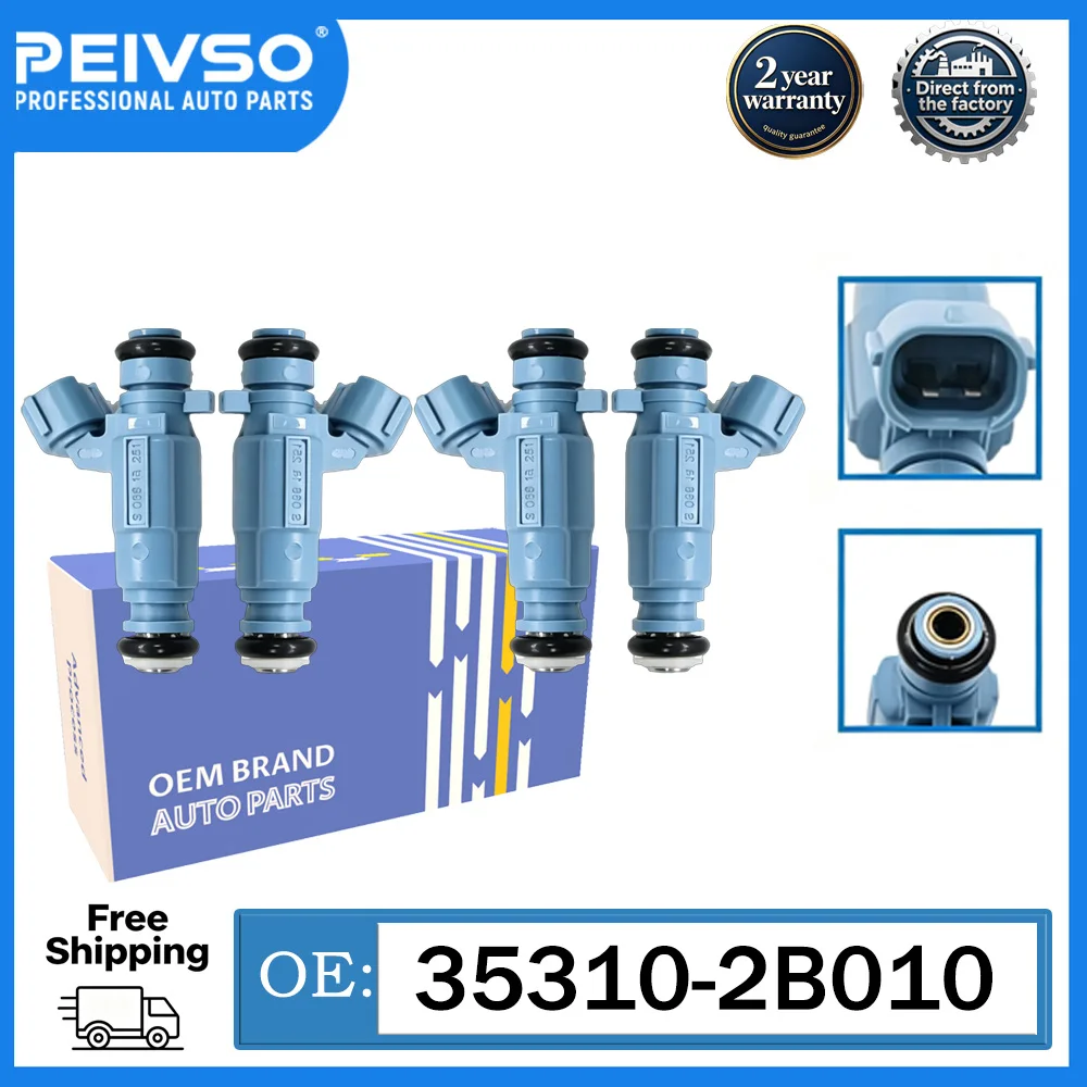 PEIVSO 4Pcs 35310-2B010 Brand New Fuel Injector Nozzle 353102B010 For Hyundai i20 i30 ​For KIA Cee'D Car Parts